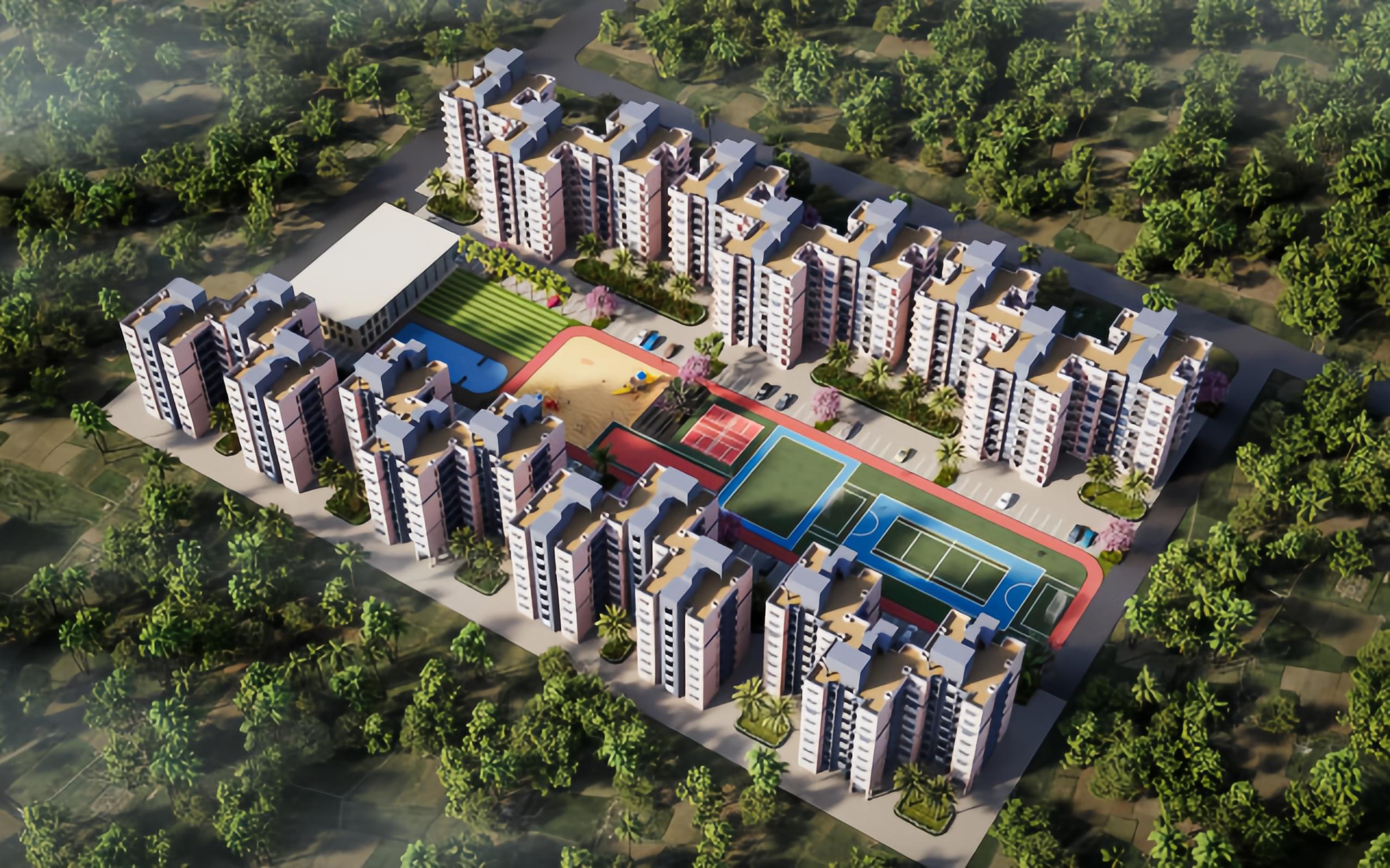 Ensaara Metropark aerial view, Besa-Pipla Road, South Nagpur